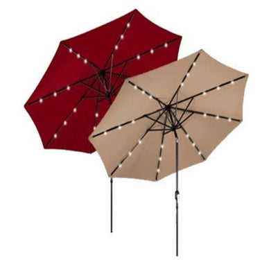 AZ Patio Heaters Solar Patio Umbrella With LED Lights
